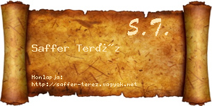 Saffer Teréz névjegykártya